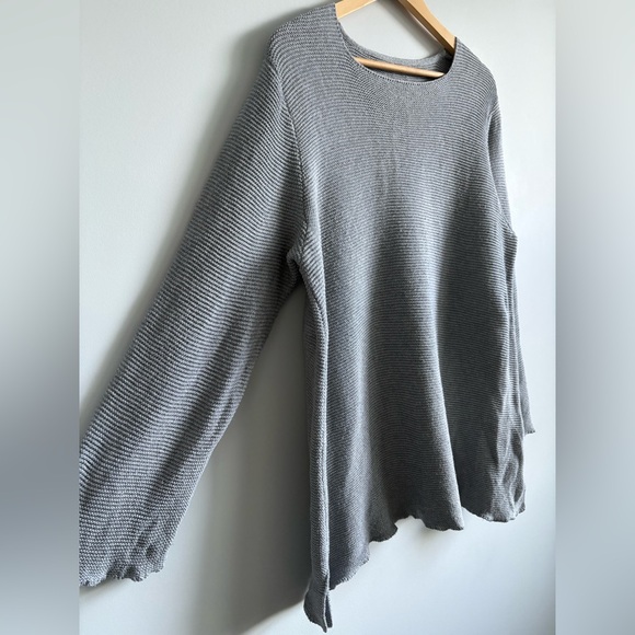 Gudrun Sjödén 100% Organic Cotton Grey Textured Knit Sweater | Size XL - Picture 3 of 5